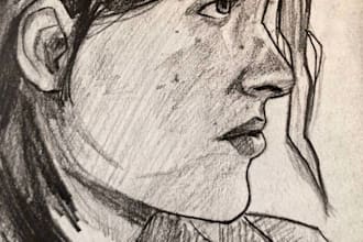 paint a portrait in in different medias