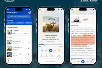 build a islamic audiobooks app for islamic teachings, scriptures, history
