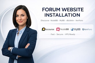 install forum website discourse, nodebb, mybb, vbulletin, xenforo