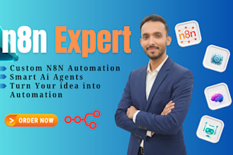 develop n8n automation, n8n workflow, ai automation and n8n ai agent