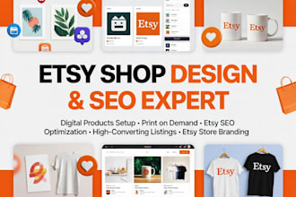 design etsy digital product, print on demand etsy SEO and etsy listing etsy shop