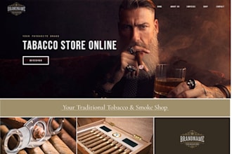 create tobacco shop website design