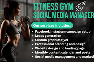 wellness weight loss social media marketing manager flyer sport fitness gym ads