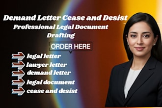 draft a demand letter or cease and desist letter as a US lawyer
