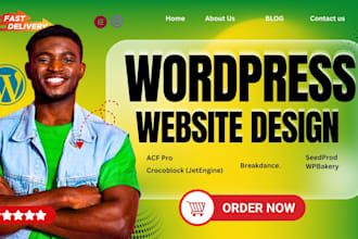 build wordpress website acf, crocoblock, wpbakery, acf pro, seedprod, breakdance