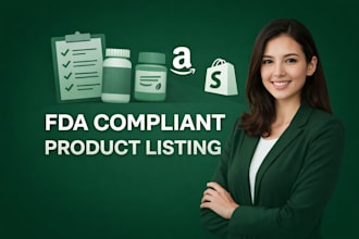 create fda compliant product listing for food supplements