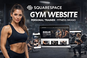 design squarespace gym website personal trainer website fitness brand website