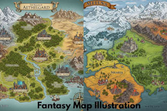do fantasy world map illustration dnd campaign rpg book novel map cartographic