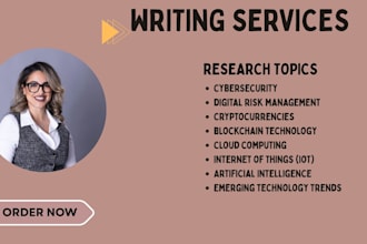 write research reports on cybersecurity, ai, cloud computing, and technology