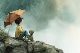 illustrate anything in watercolor style