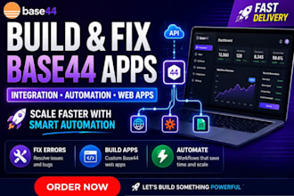 develop base 44 app base 44 integration base 44 automation web app fix base44