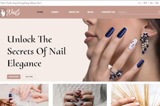 build nail salon website nail technician booking website beauty salon website
