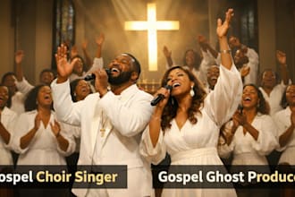 record a gospel choir, background vocal and harmony