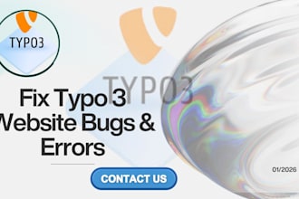 design develop fix typo3 website bugs errors issues provide typo3 support