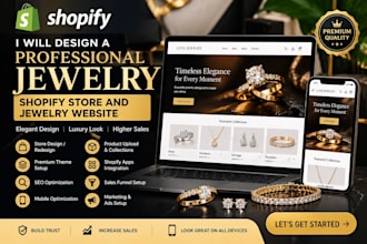design a professional jewelry shopify store and jewelry website