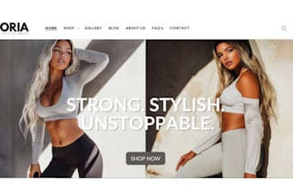 design activewear website shopify store clothing website activewear store