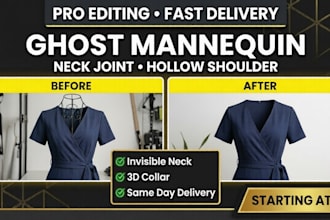 do ai ghost mannequin editing and neck joint service