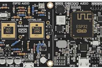 design esp32 embedded audio pcb with adc dac mixed signal low noise hardware