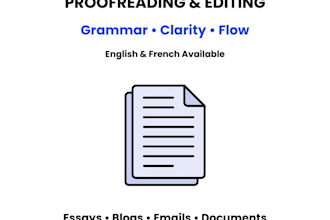 proofread and edit your english or french text