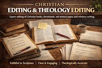 edit christian books, devotionals, theology writings