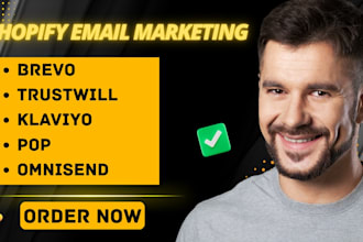 setup email marketing uppromote brevo sendwill klaviyo omnisend trustwill pop