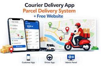 build on demand courier delivery app and parcel delivery app with free website