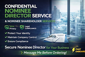 act as your confidential nominee director for company privacy