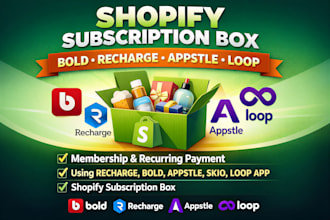 create shopify subscription membership using bold recharge appstle loop seal