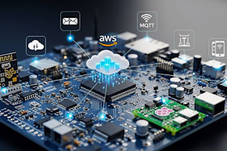develop iot projects with pcb, aws, esp32, raspberry pi, lora, mqtt, apps