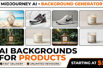 do ai background generator for product photos using midjourney