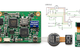 design uwb ble wearable device pcb, rf schematic and embedded hardware prototype