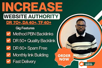 increase domain authority moz da 50 and domain rating ahrefs DR 70