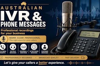 record an australian male IVR voice over