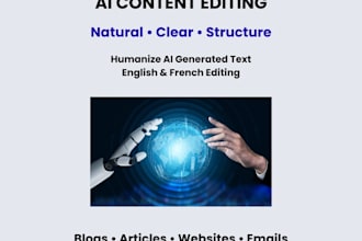 edit and humanize ai content in french or english