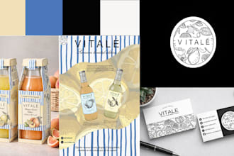 business logo design and branding kit with brand identity