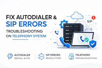 fix, install bug free auto dialer, sip errors troubleshooting on vicidial pbx