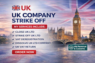 strike off uk ltd, disssolve uk ltd, close a uk ltd company, deregister vat