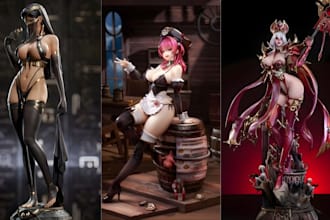 3d print and hand paint nsfw character figures, statues and resin miniatures
