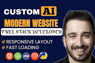 build modern custom ai website as a full stack developer desarrollo web