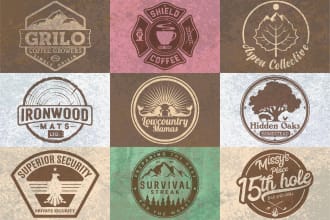 do vintage badge logo design