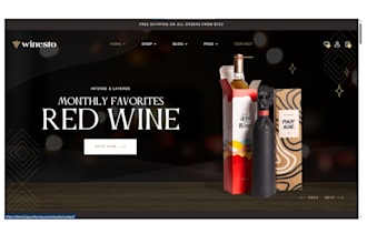 wine shopify website liquor store beverages store wine store wine shopify store
