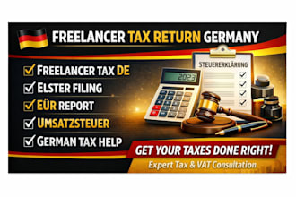 prepare germany freelancer tax return elster anlage eur umsatzsteuer filing