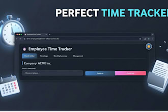 provide employee time tracker frontend zip source code