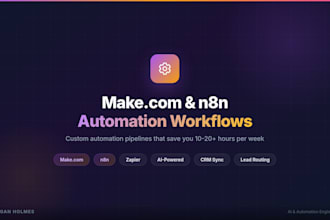 build make com and n8n automation workflows