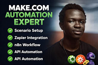 setup make com automation, make com scenario, zapier integration, n8n automation