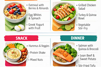 create your custom meal plan  workout routine