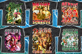 design 90s vintage style any bootleg rap tee for your brand