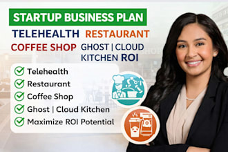 startup business plan telehealth restaurant coffee shop ghost cloud kitchen ROI