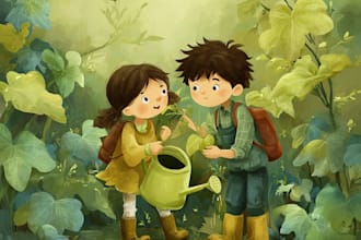 children story book illustration children story children