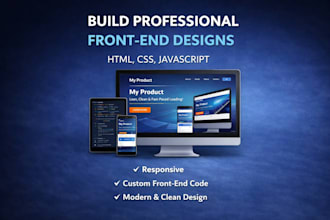 build professional front end designs with HTML CSS js